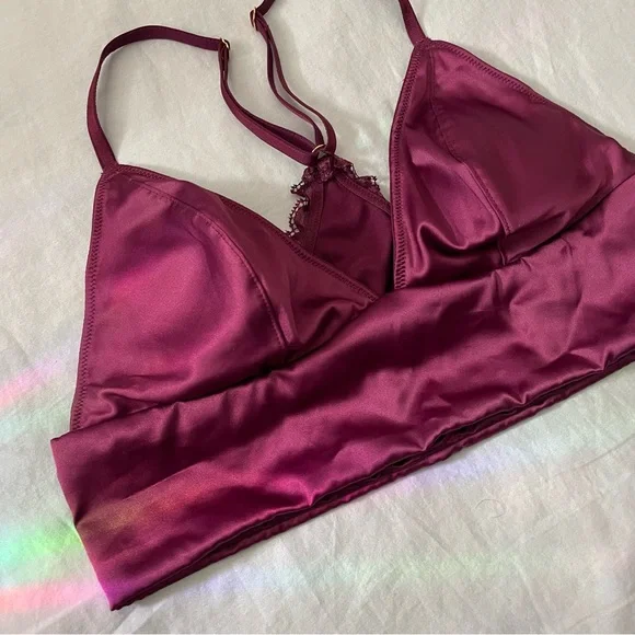 Victoria’s Secret Satin Triangle Longline Bralette - Picture 5 of 10
